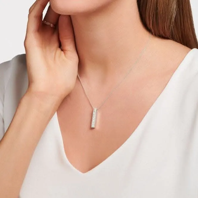 Sterling Silber Weiße Steine Halskette KE2113-051-14-L45V Thomas Sabo Halsketten