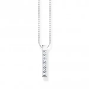 Sterling Silber Weiße Steine Halskette KE2113-051-14-L45V Thomas Sabo Halsketten