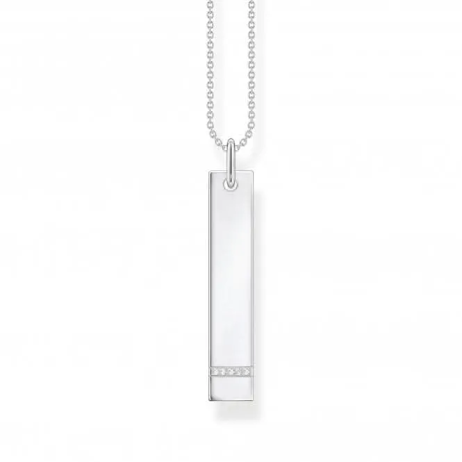 Sterling Silber Weißes Etikett Halskette KE2134-051-14-L50V Thomas Sabo Halsketten