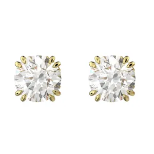 Swarovski Schmuck Swarovski Constella Stecker in Gelbgold-Optik mit weißem Kristall im Rundschliff