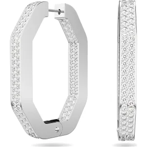 Swarovski Schmuck Swarovski Dextera Rhodium-beschichtete weiße Kristall-Links-Ohrringe