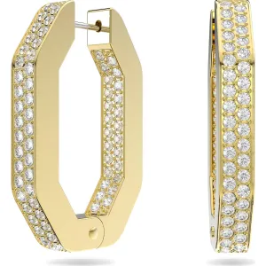 Swarovski Schmuck Swarovski Dextera Ohrringe in Gelbgold-Optik mit weißen Kristallgliedern