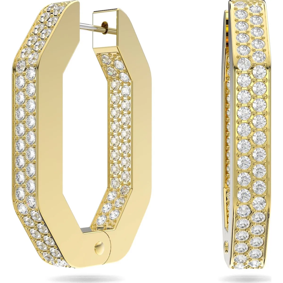 Swarovski Schmuck Swarovski Dextera Ohrringe in Gelbgold-Optik mit weißen Kristallgliedern