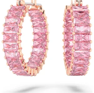 Swarovski Schmuck Swarovski Matrix Rhodium-beschichtete rosa Kristall-Ohrringe