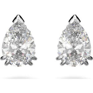 Swarovski Schmuck Swarovski Millenia Rhodium-beschichtete weiße Kristall-Birnenohrringe