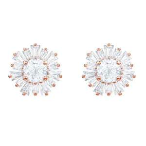 Swarovski Schmuck Swarovski Sunshine Weißer Stein Roségold-beschichtete Ohrringe