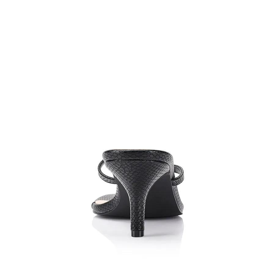 Taytum Absatz-Slipper - Schwarze Schlange