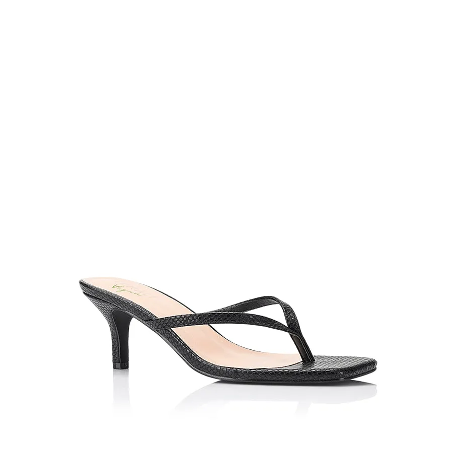 Taytum Absatz-Slipper - Schwarze Schlange