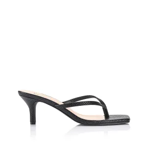 Taytum Absatz-Slipper - Schwarze Schlange