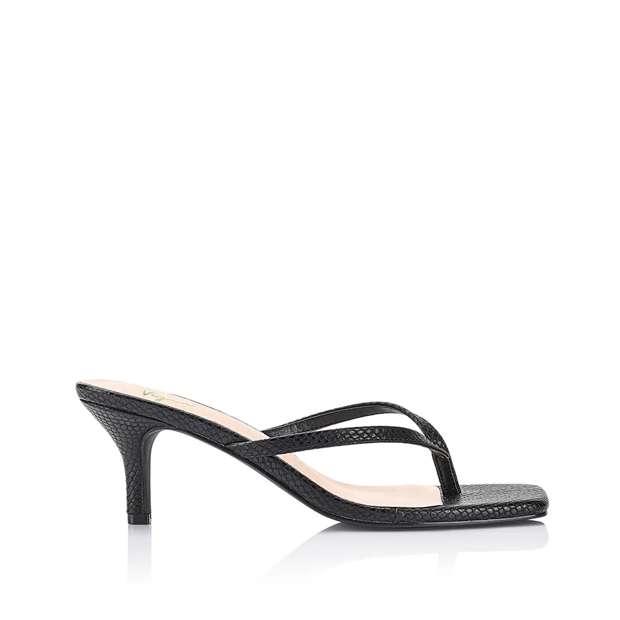 Taytum Absatz-Slipper - Schwarze Schlange