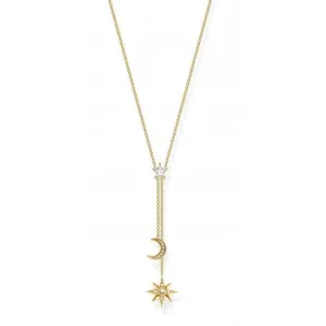 Thomas Sabo Weißgold Zirkonia Magic Stars Mond Halskette KE1900-414-14-L45v Thomas Sabo Halsketten