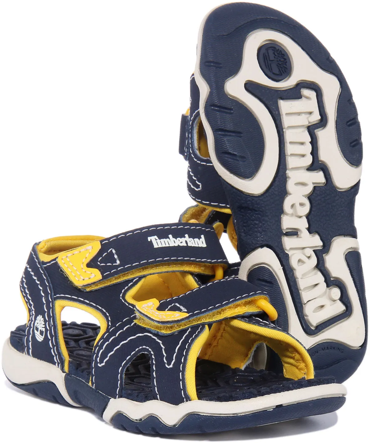 Timberland 2848A In Marineblau Gelb Für Kinderschuhe Timberland