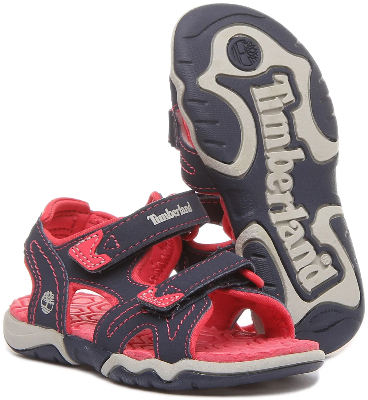 Timberland A1Jzl Perkin Row in Marineblau und Rosa für Kinderschuhe Timberland