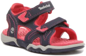 Timberland A1Jzl Perkin Row in Marineblau und Rosa für Kinderschuhe Timberland