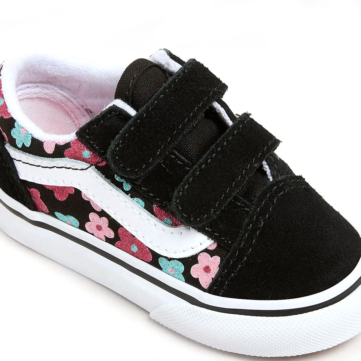 Kleinkinder Old Skool Klettverschluss 'Blumen Glitzer'