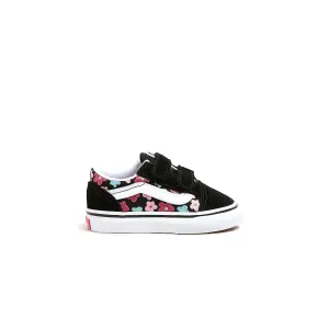 Kleinkinder Old Skool Klettverschluss 'Blumen Glitzer'