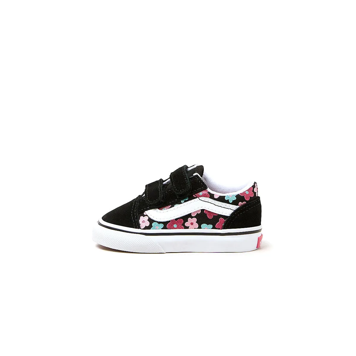 Kleinkinder Old Skool Klettverschluss 'Blumen Glitzer'