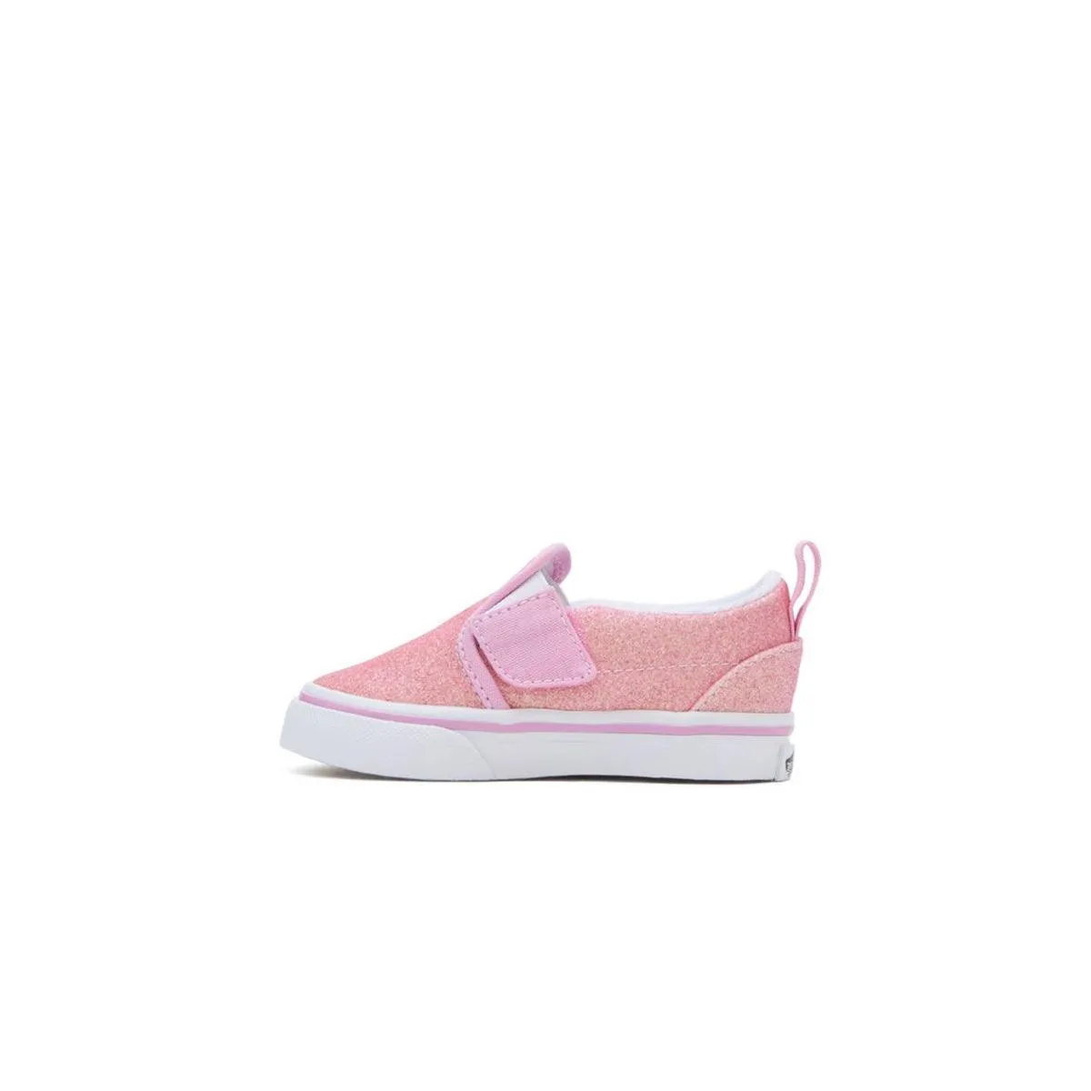Kleinkind-Slip-On mit V-Ausschnitt in Glitzer 'Rosa'