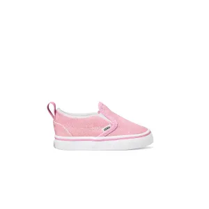Kleinkind-Slip-On mit V-Ausschnitt in Glitzer 'Rosa'