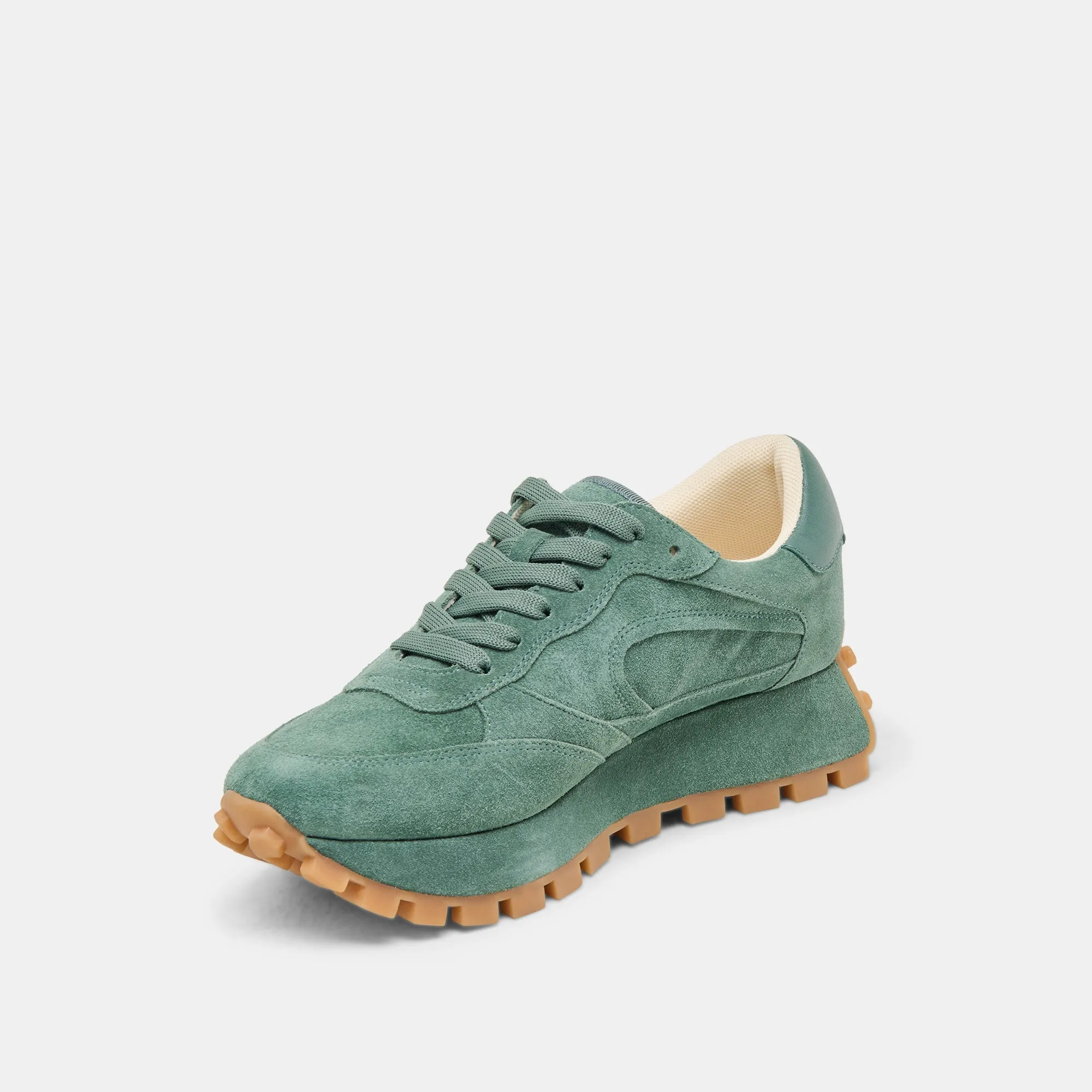 TRICIA SNEAKERS DK GRÜN WILDLEDER