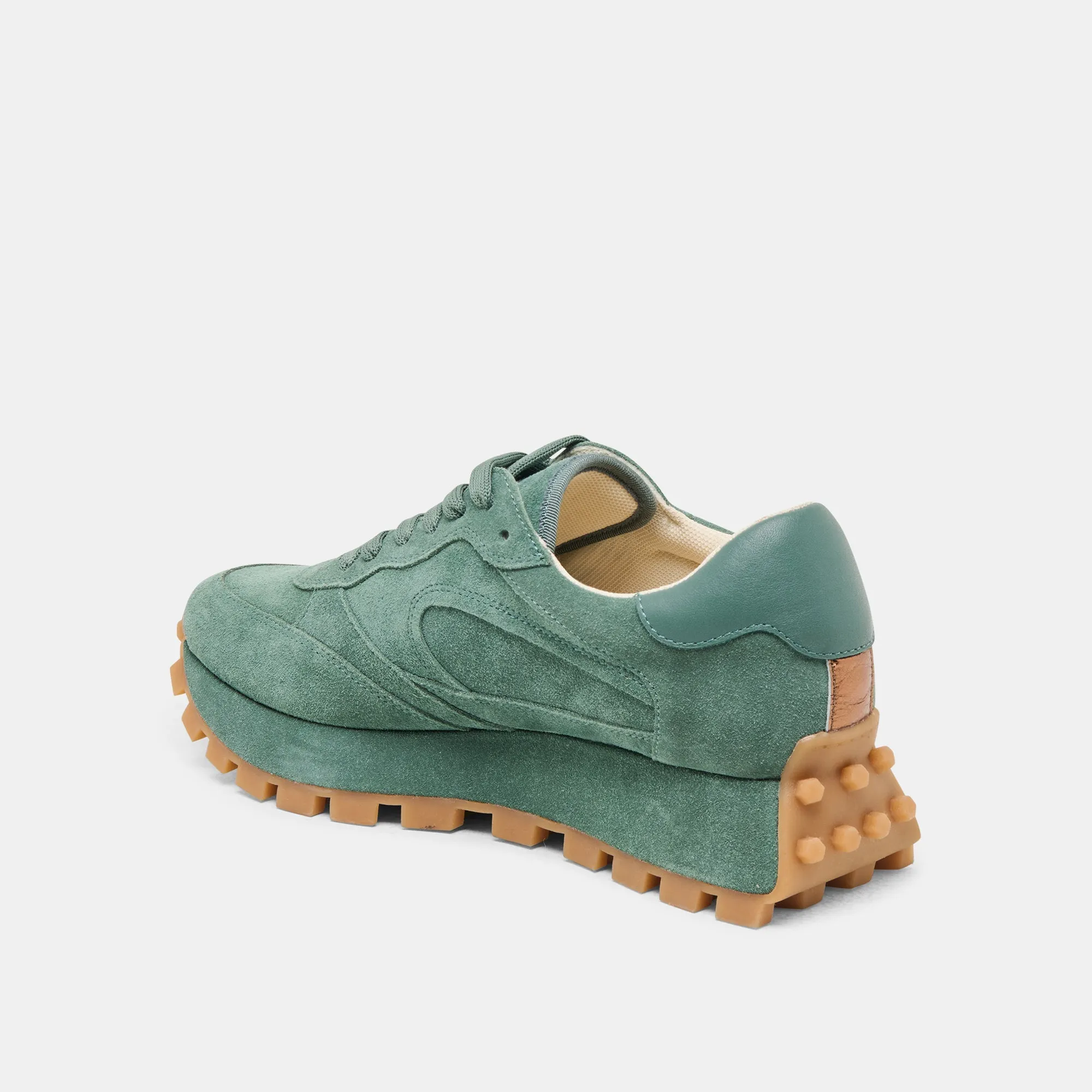 TRICIA SNEAKERS DK GRÜN WILDLEDER