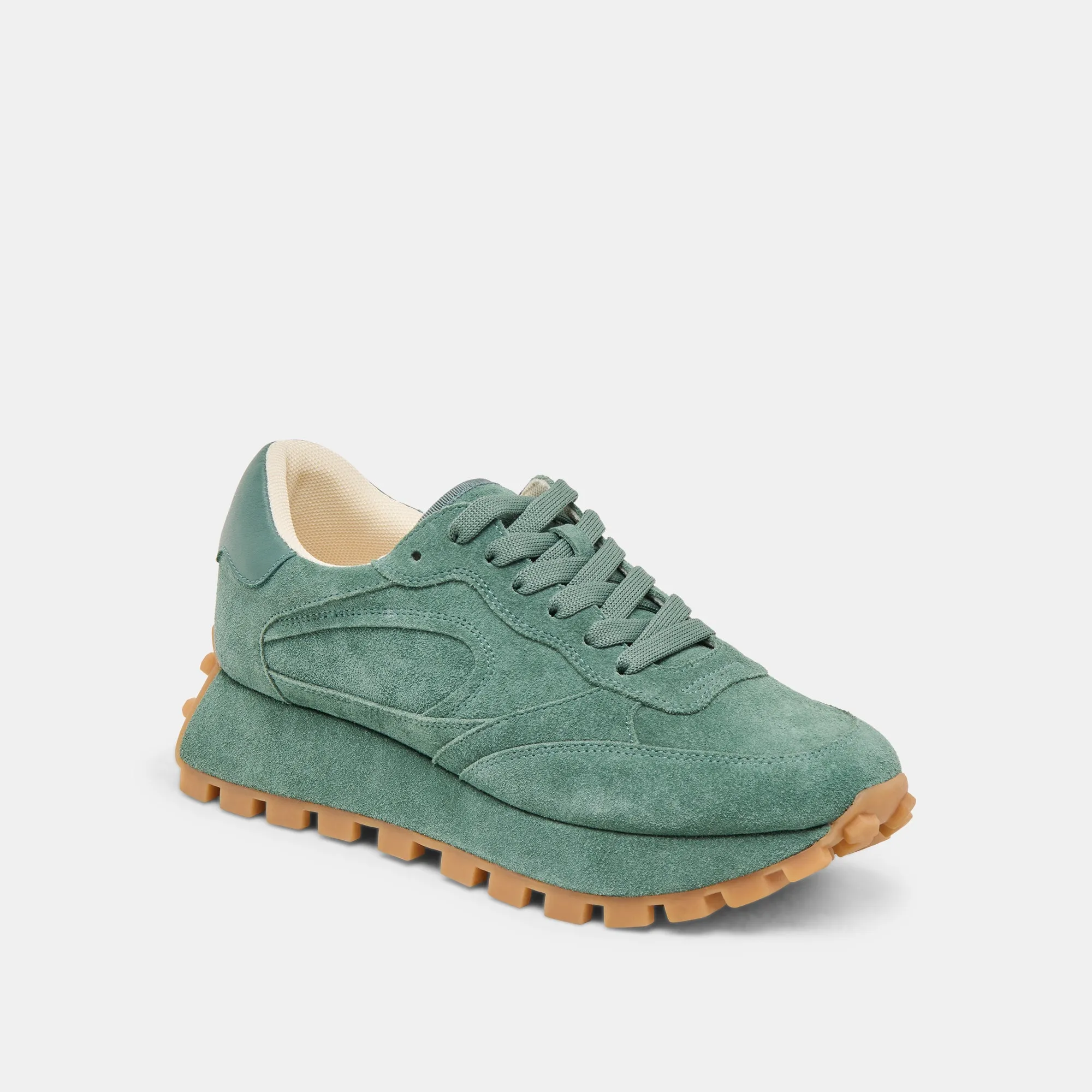 TRICIA SNEAKERS DK GRÜN WILDLEDER