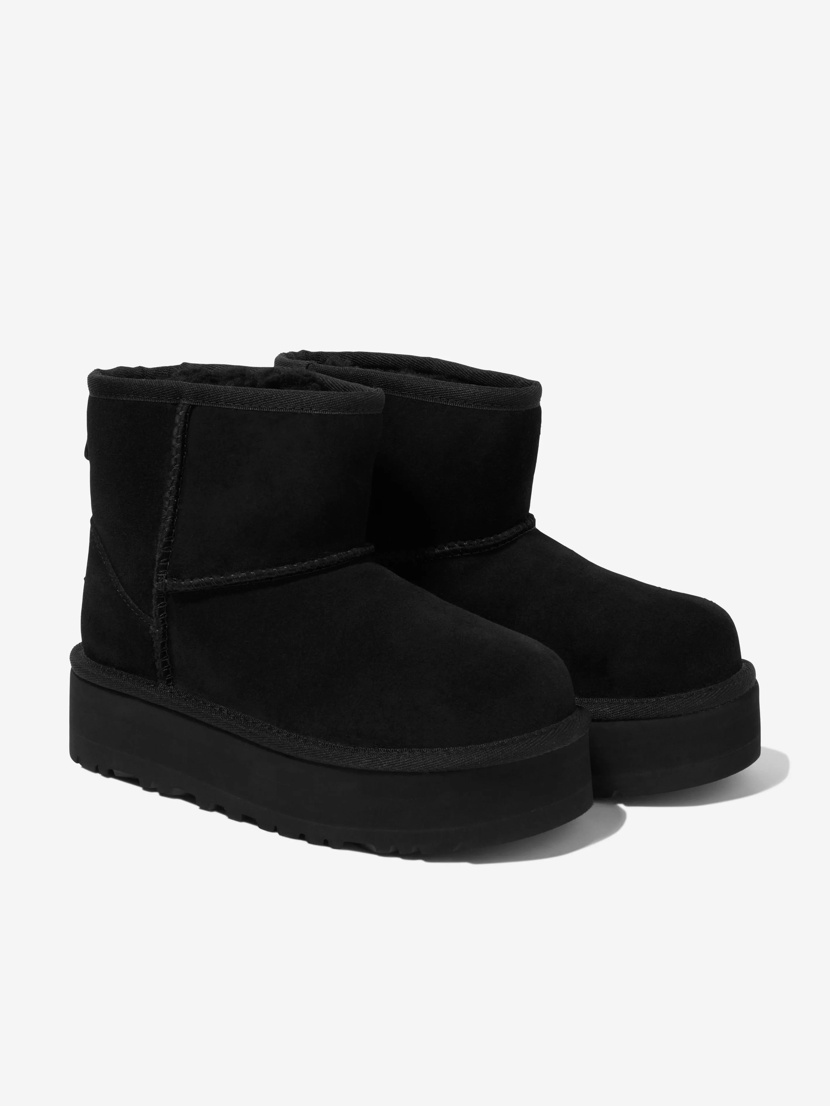 UGG Girls Classic Mini Platform Stiefel in Schwarz