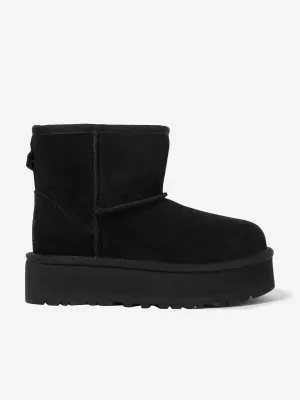 UGG Girls Classic Mini Platform Stiefel in Schwarz