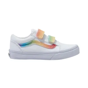 Vans Girl's (Vorschulalter) Old Skool V Regenbogen/Echtweiß/Mehrfarbig