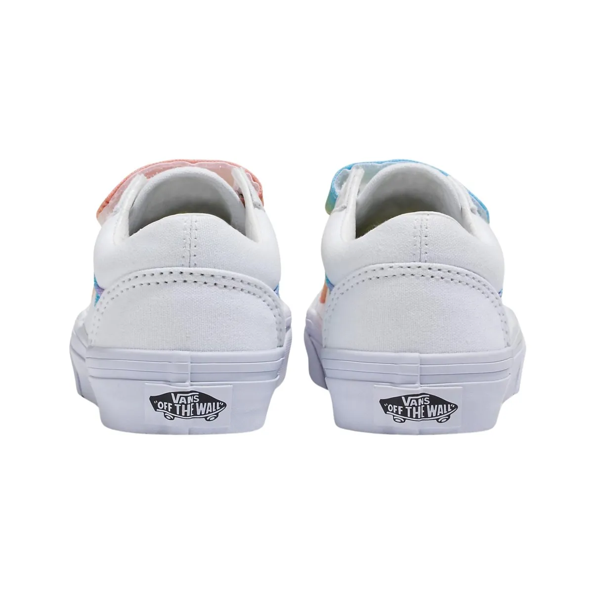 Vans Girl's (Vorschulalter) Old Skool V Regenbogen/Echtweiß/Mehrfarbig