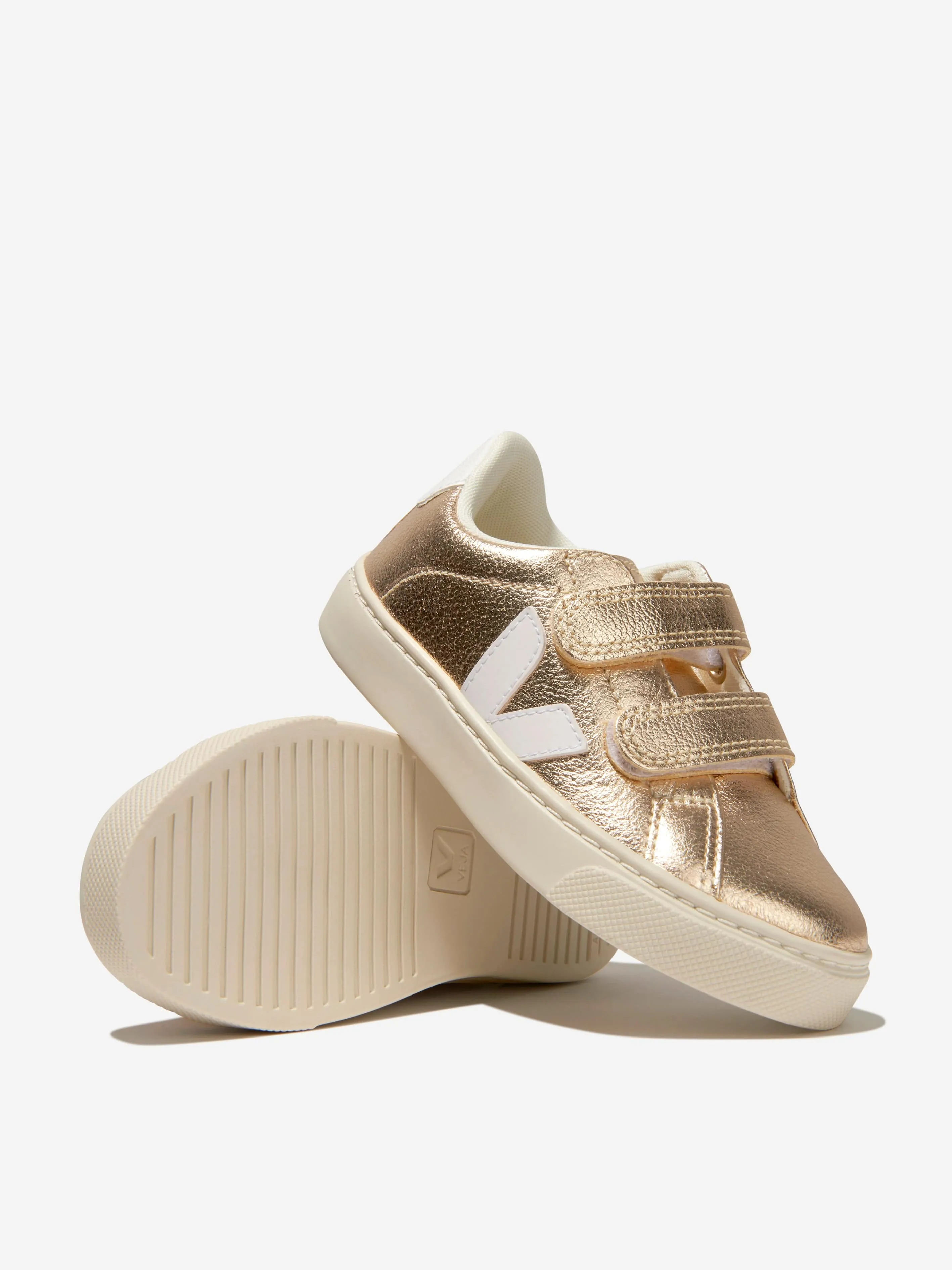 Veja Girls ChromeFree Leder Esplar Turnschuhe in Gold