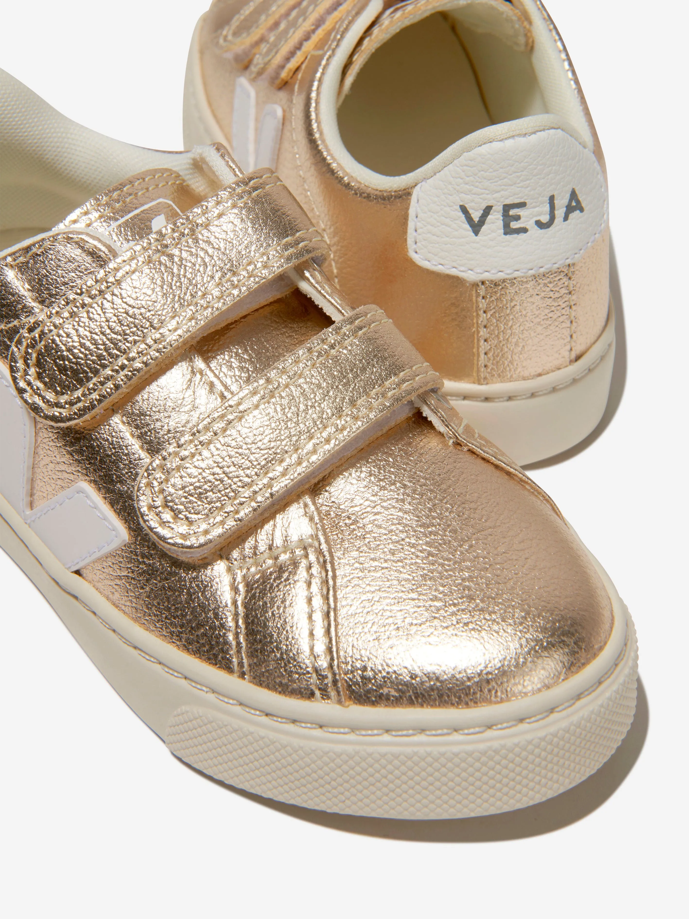 Veja Girls ChromeFree Leder Esplar Turnschuhe in Gold