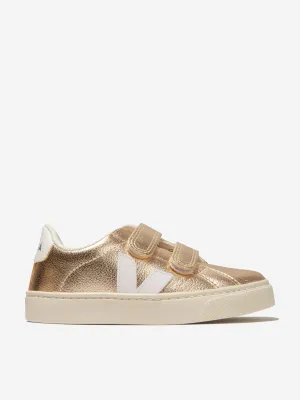 Veja Girls ChromeFree Leder Esplar Turnschuhe in Gold