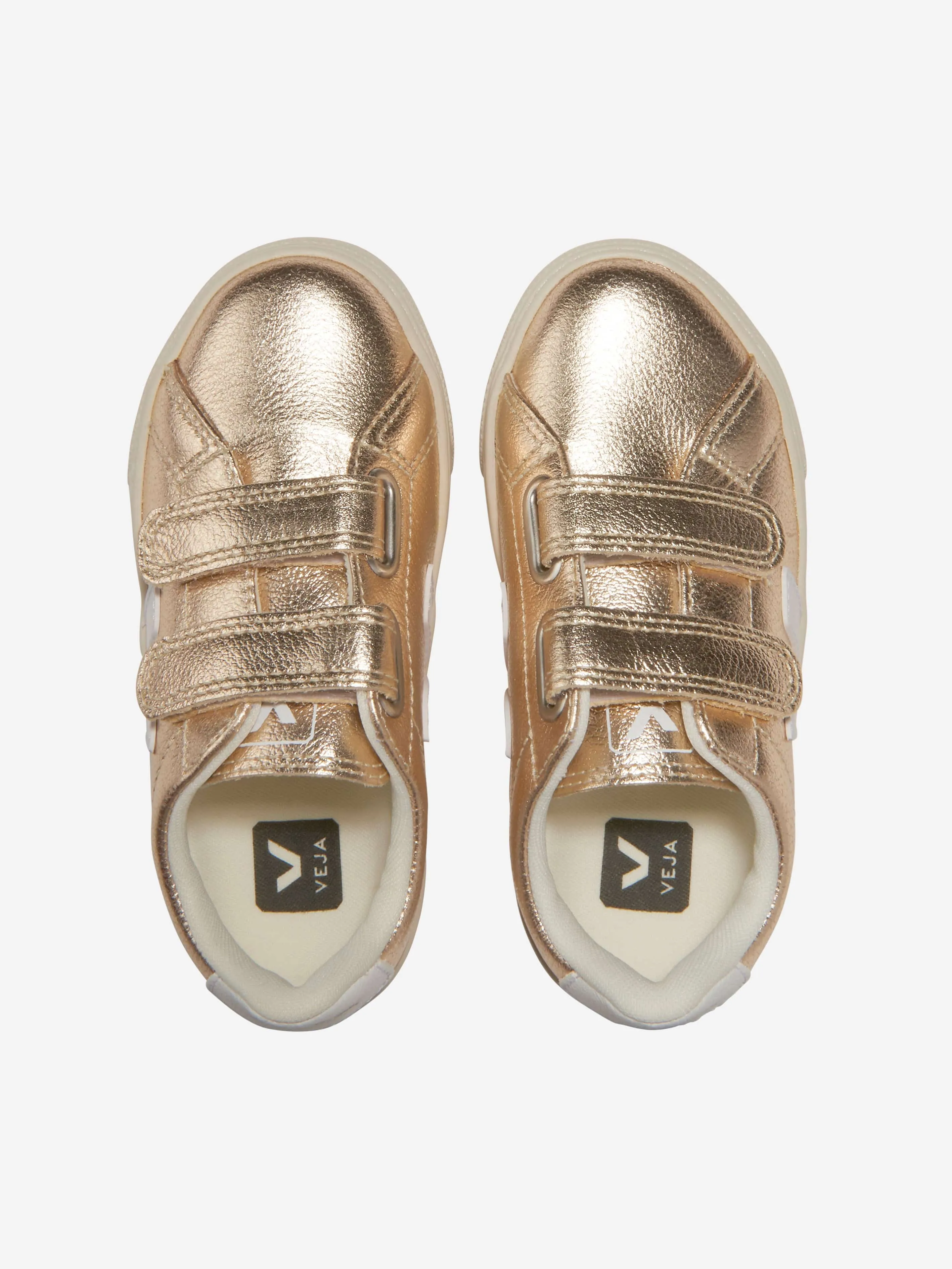 Veja Girls ChromeFree Leder Esplar Turnschuhe in Gold