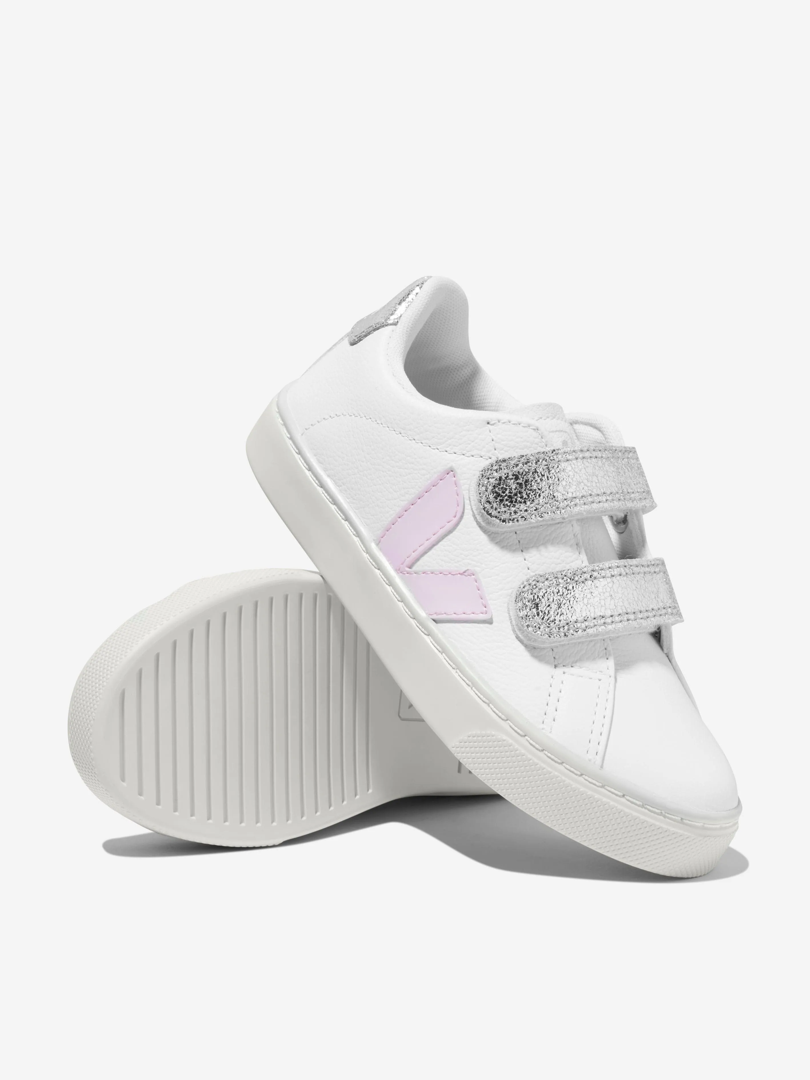 Veja Girls ChromeFree Leder Esplar Turnschuhe in Weiß