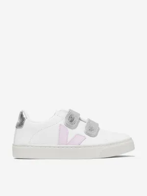 Veja Girls ChromeFree Leder Esplar Turnschuhe in Weiß
