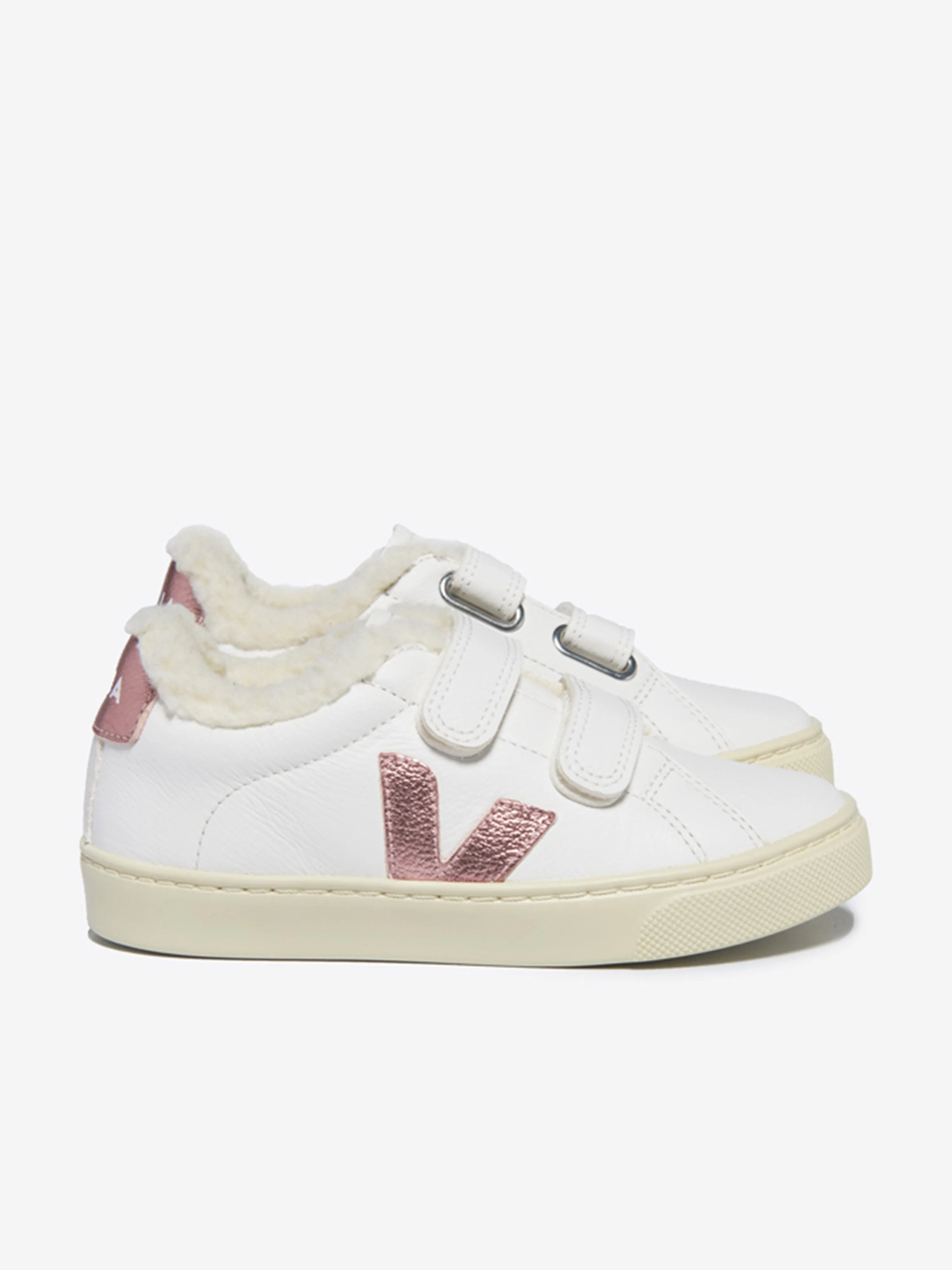 Veja Mädchen Leder Esplar Turnschuhe in Weiß