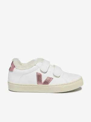 Veja Mädchen Leder Esplar Turnschuhe in Weiß