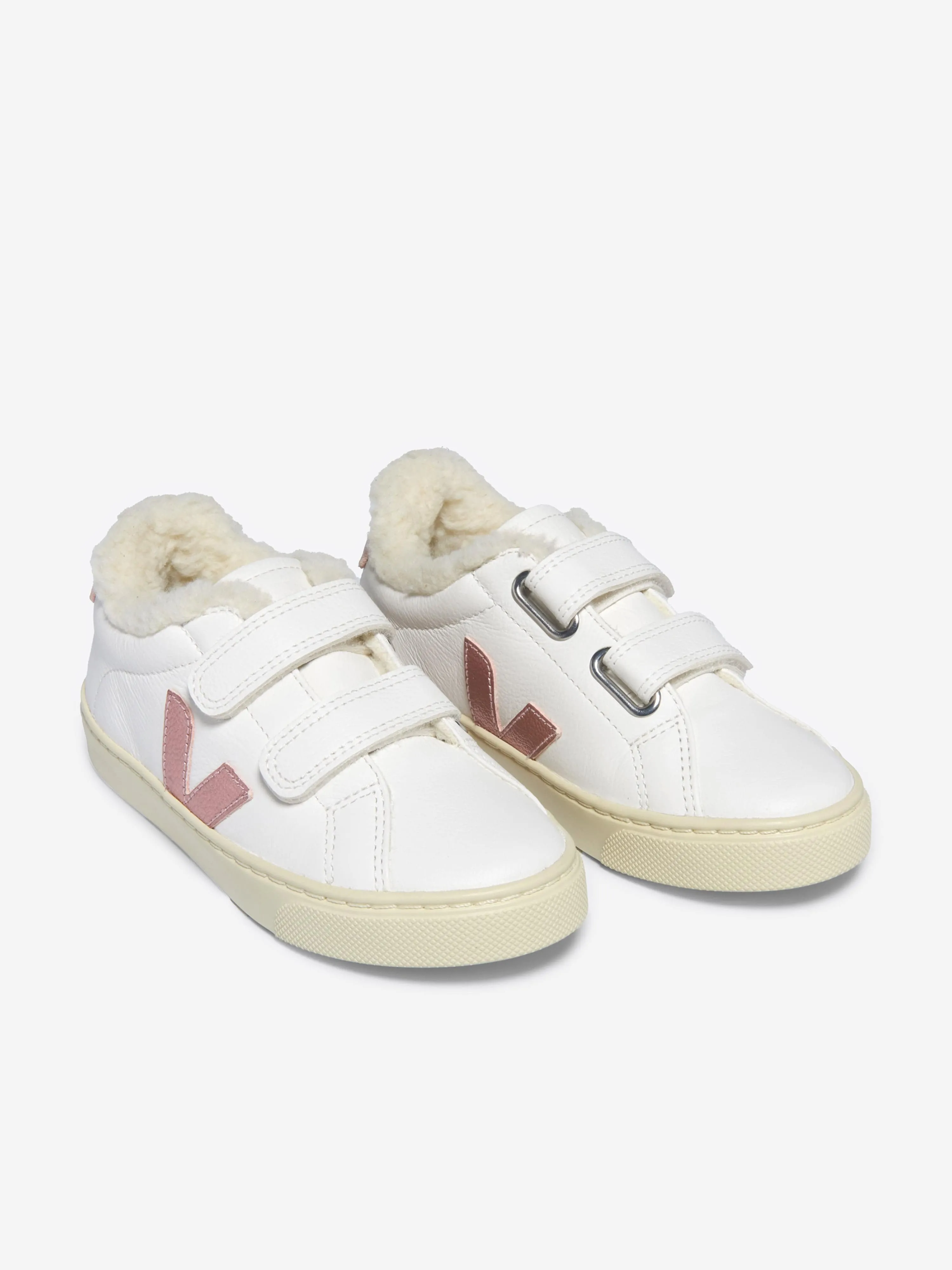 Veja Mädchen Leder Esplar Turnschuhe in Weiß