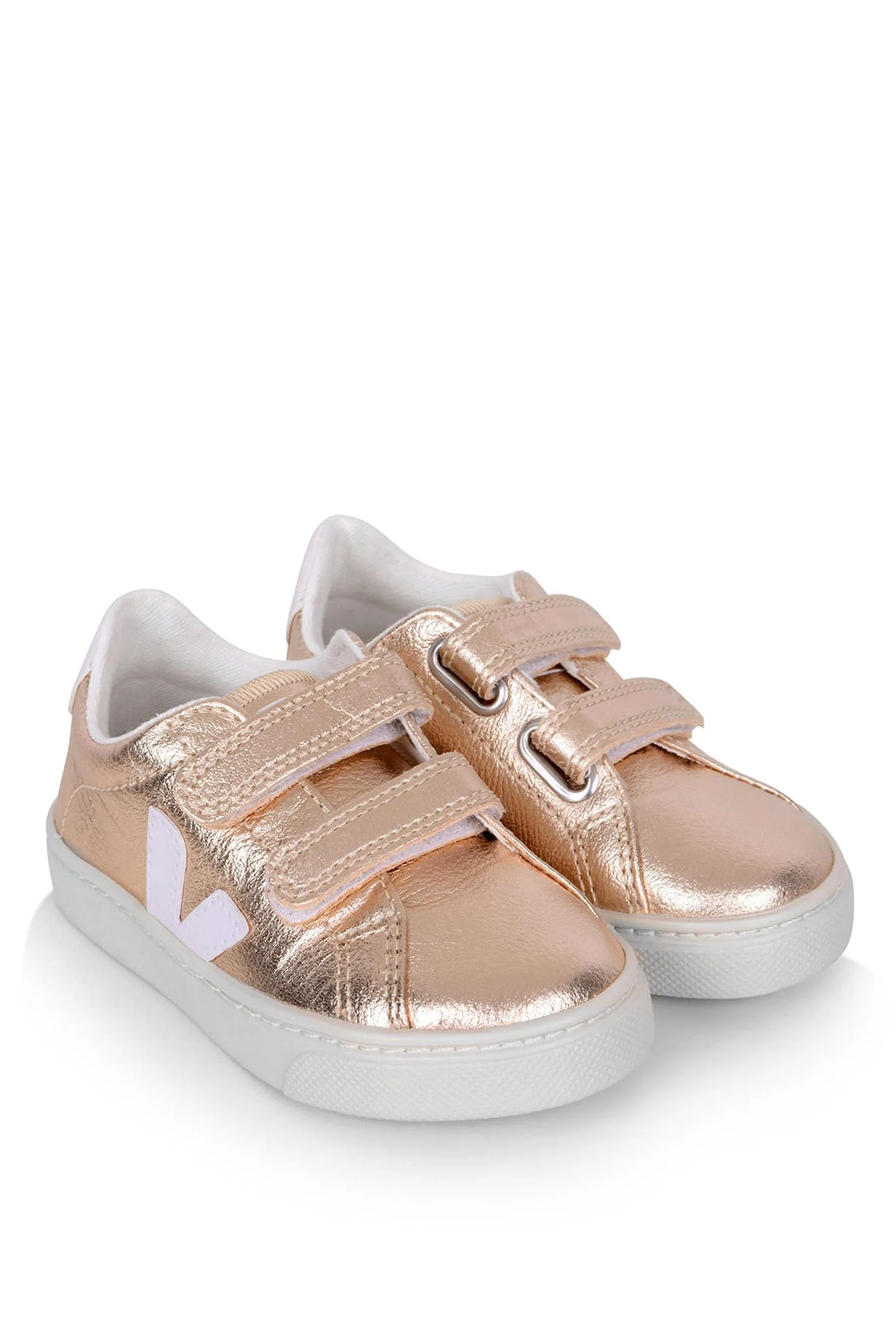 Veja Mädchenkleine Esplar Klettverschluss-Sneaker in Gold