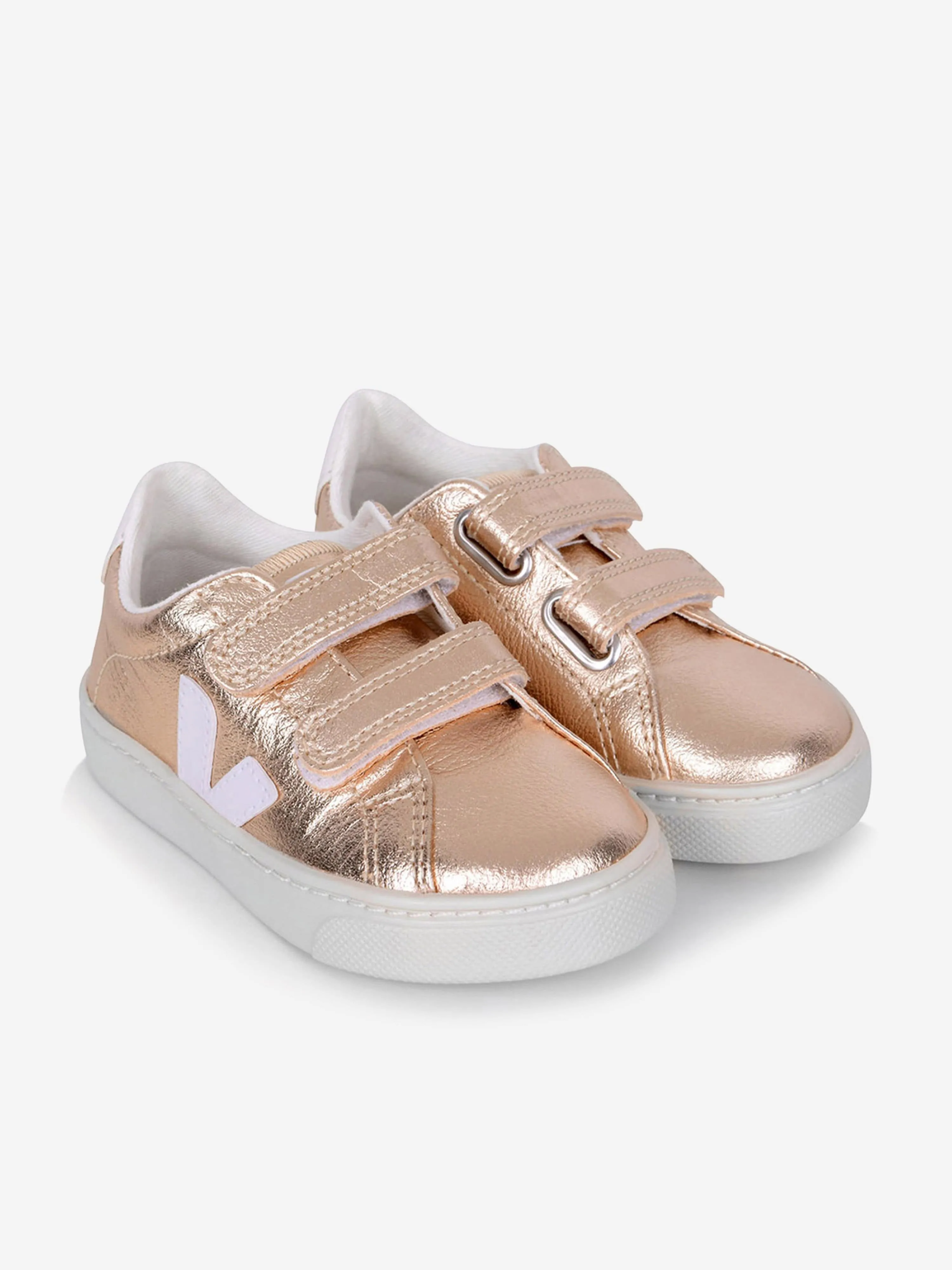Veja Mädchenkleine Esplar Klettverschluss-Sneaker in Gold