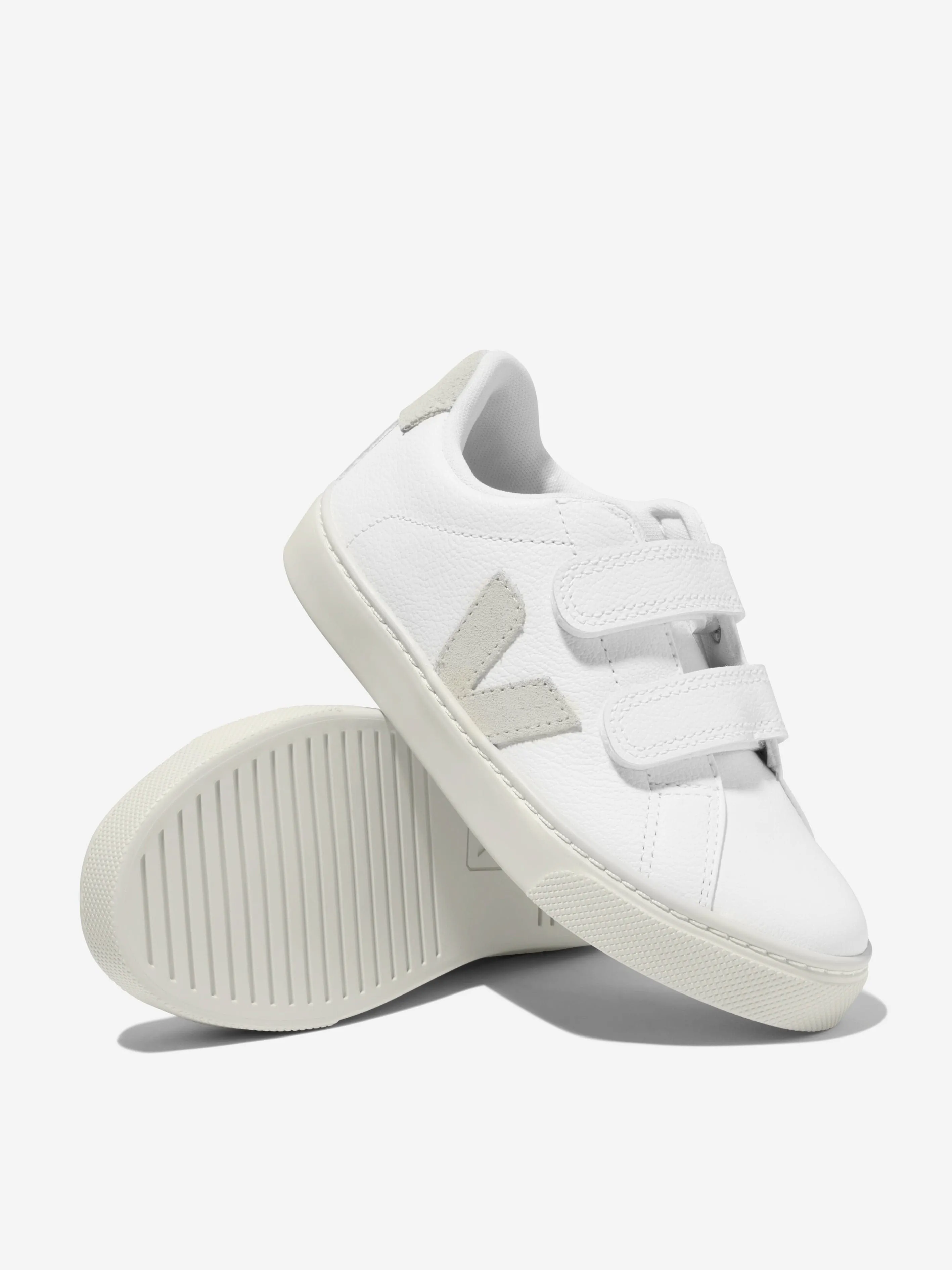 Veja Kids ChromeFree Leder Esplar Turnschuhe in Weiß