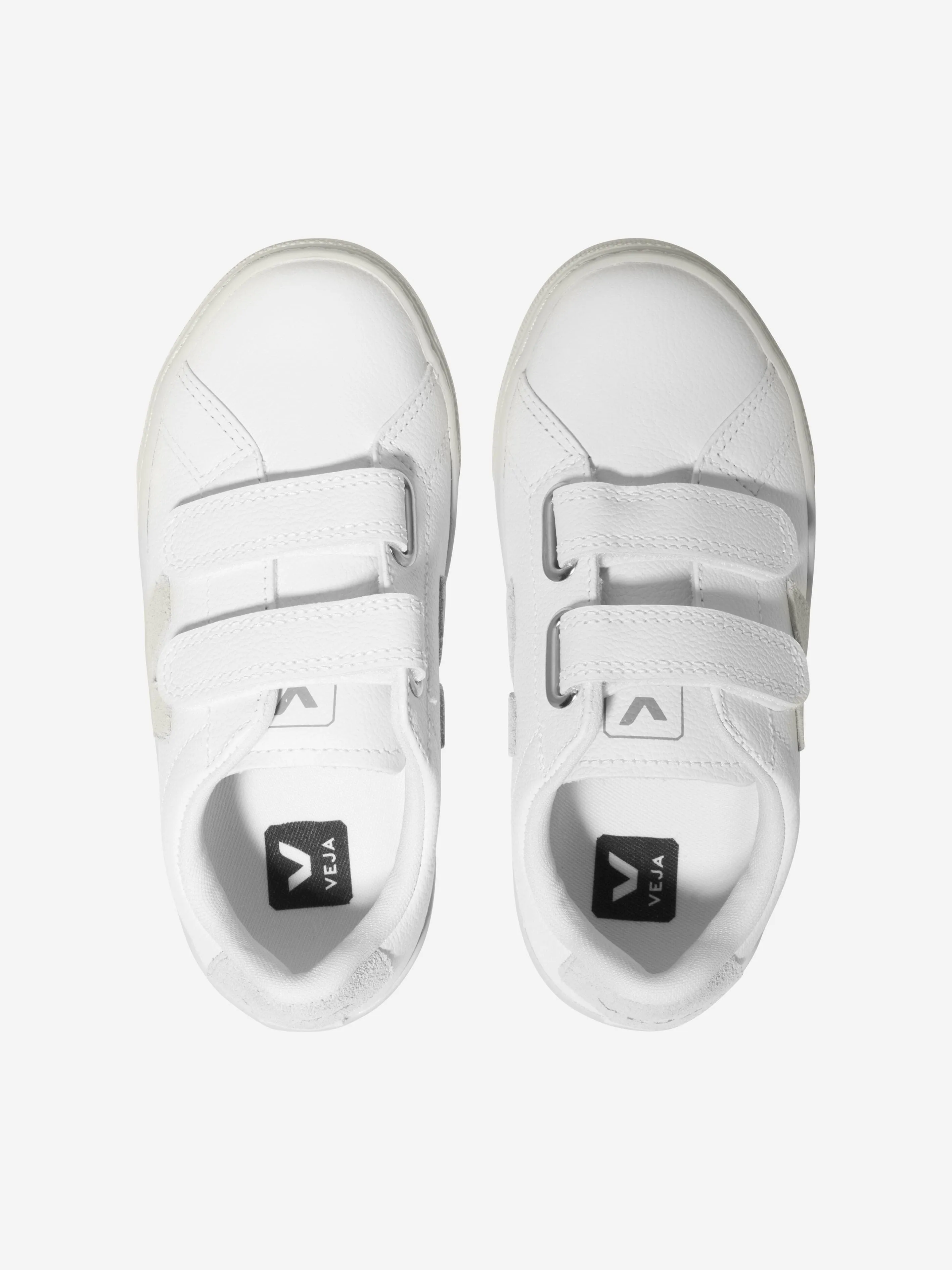 Veja Kids ChromeFree Leder Esplar Turnschuhe in Weiß