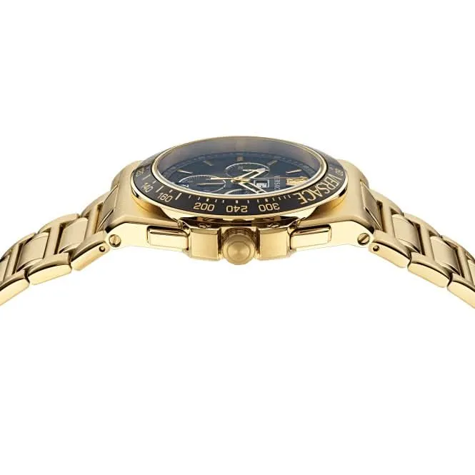 Versace Herren Greca Schwarz Aluminium Armbanduhr VE7H00623