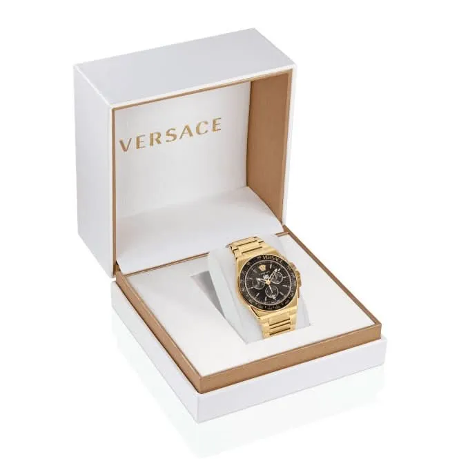 Versace Herren Greca Schwarz Aluminium Armbanduhr VE7H00623