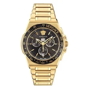 Versace Herren Greca Schwarz Aluminium Armbanduhr VE7H00623