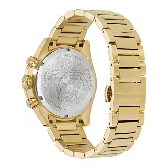 Versace Herren Greca Dome Armbanduhr in Goldton VE6K00523