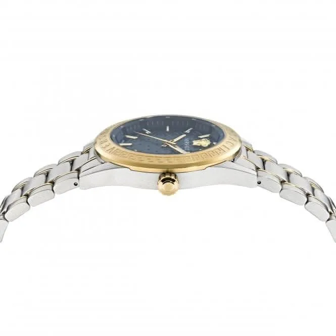 Versace Herren V-Code Armbanduhr in Goldton VE6A00523