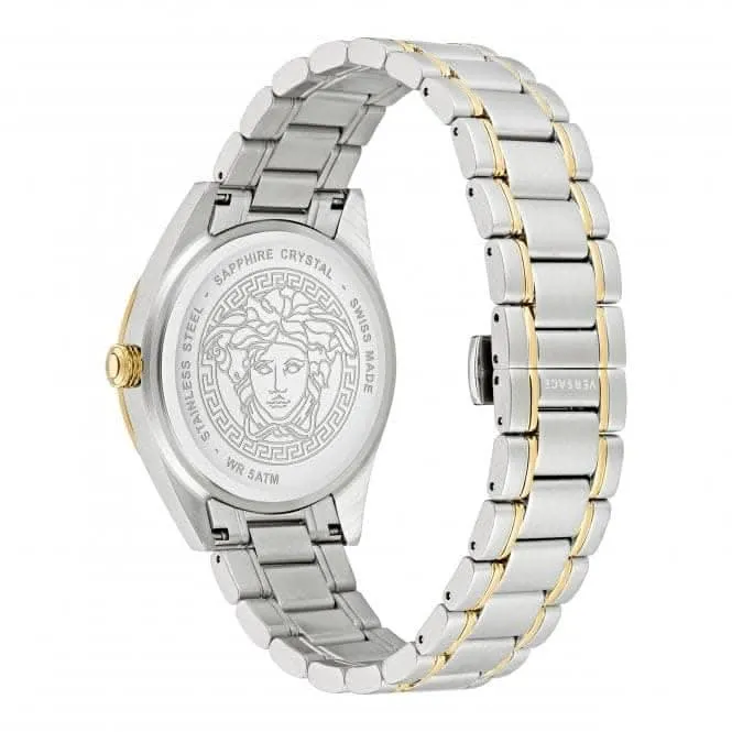 Versace Herren V-Code Armbanduhr in Goldton VE6A00523