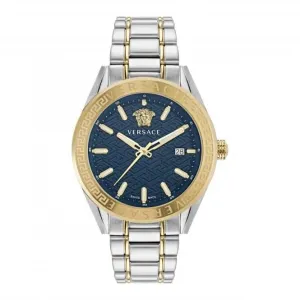 Versace Herren V-Code Armbanduhr in Goldton VE6A00523